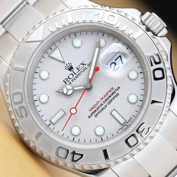 Rolex Other - Rolex Yacht Master Men's Platinum Watch! Mint!